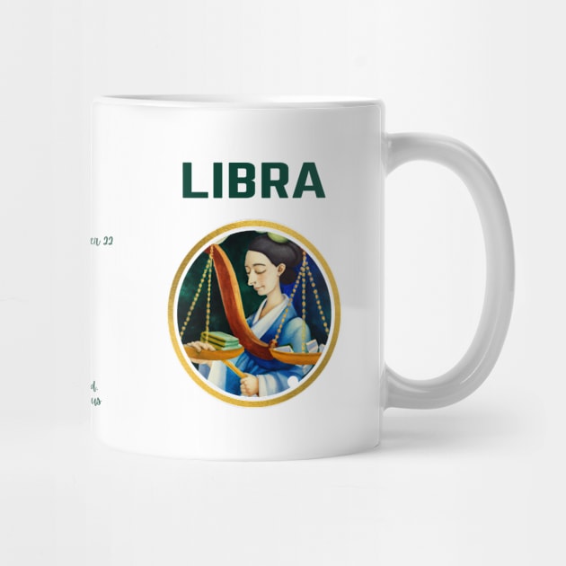 Libra Ukiyo-e art inspired Zodiac Design by ShirtsNThings